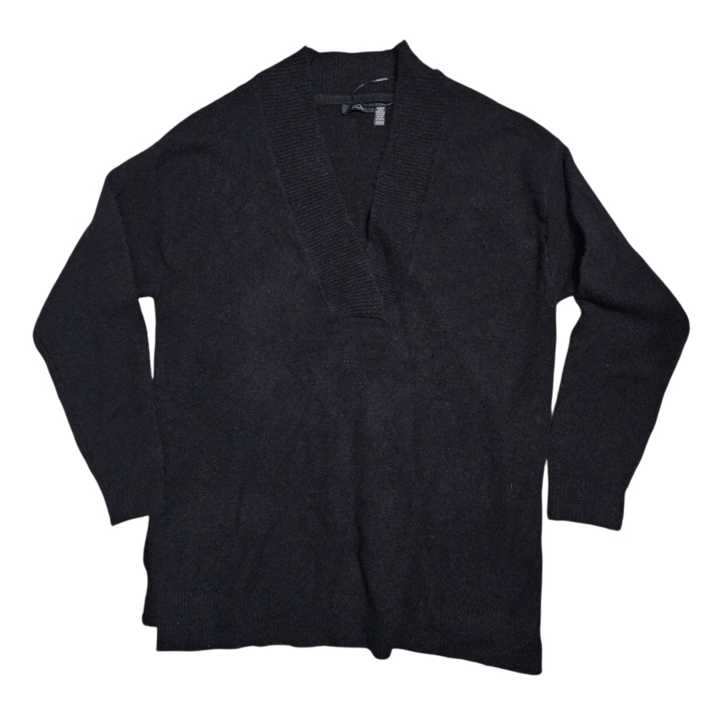 RDI Deep Plunge V-Neck Black Sweater L Large